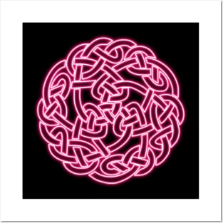 Neon color Celtic Knot Posters and Art